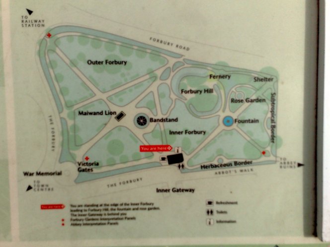Map of Forbury Gardens